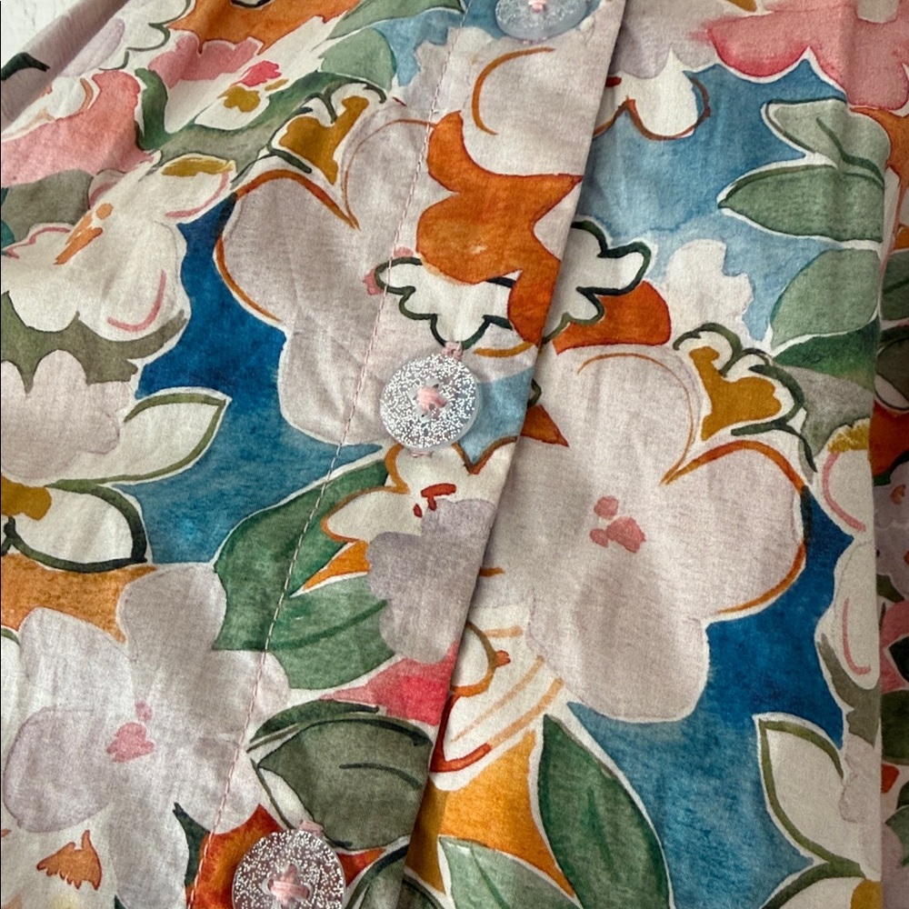 Pink Chicken Girls Kalani Floral Blouse size 8Y - Picture 4 of 7